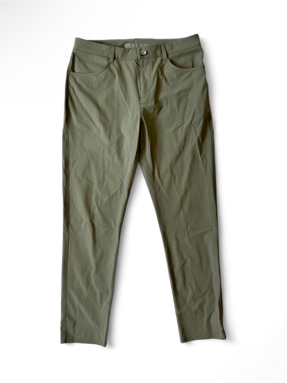 Vuori Men’s Meta Performance Chino Pants Olive Green- Size 34